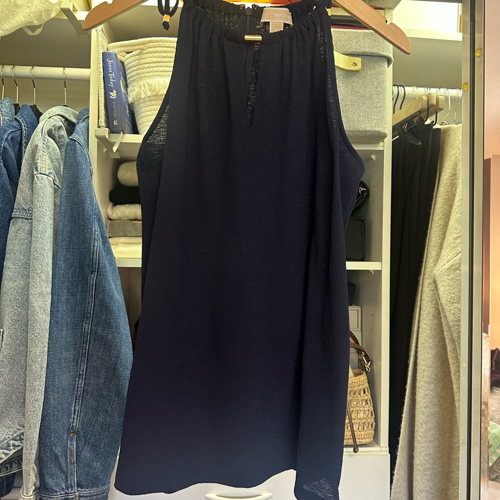 Navy Sleeveless Top